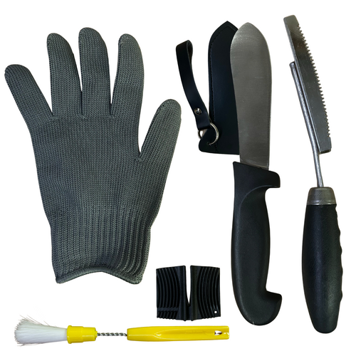 Cleaning And Gutting Kit with Glove Scaler and Sharpener