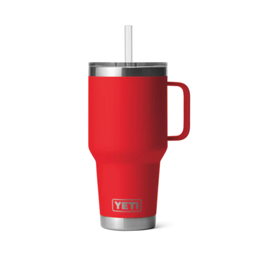 Yeti Rambler 35 oz Straw Mug Rescue Red