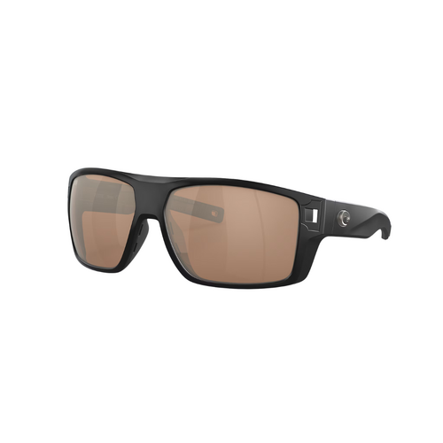 Costa Diego Sunglasses Matte Black, Copper Lens 580G